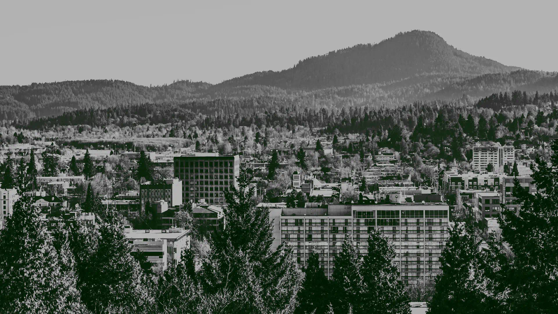 an overlooking view of eugene oregon